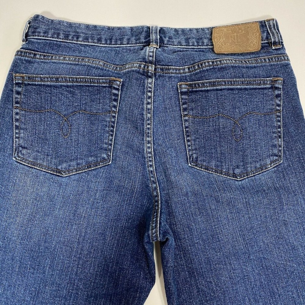 LRL Ralph Lauren Blue Jeans CO Womens Classic Bootcut Dark Wash Size 8 Jeans - Picture 7 of 10